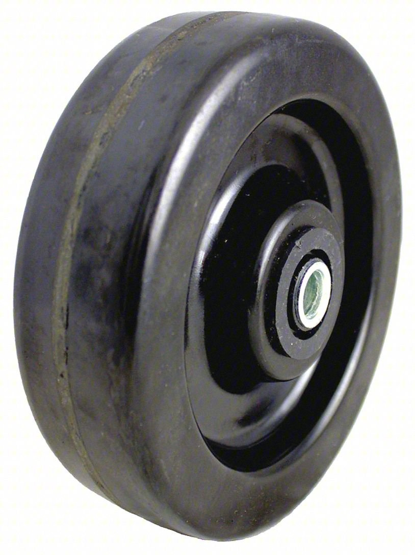 CASTER WHEEL,5"DIA,600 LB,BLACK