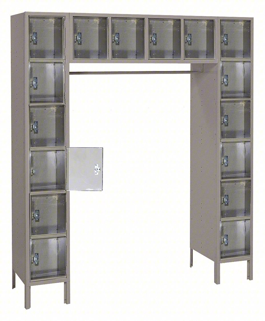 BOX LOCKER: 69 IN X 18 IN X 78 IN, 6 TIE