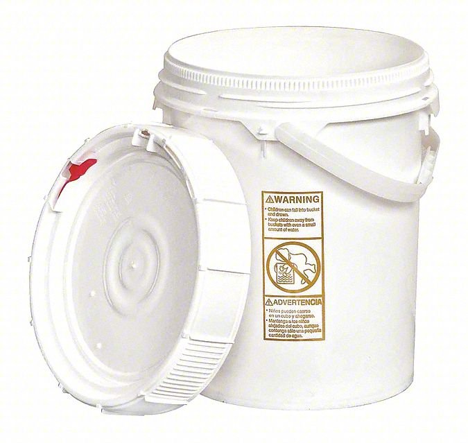 Pail,Plastic with Screw-Top L