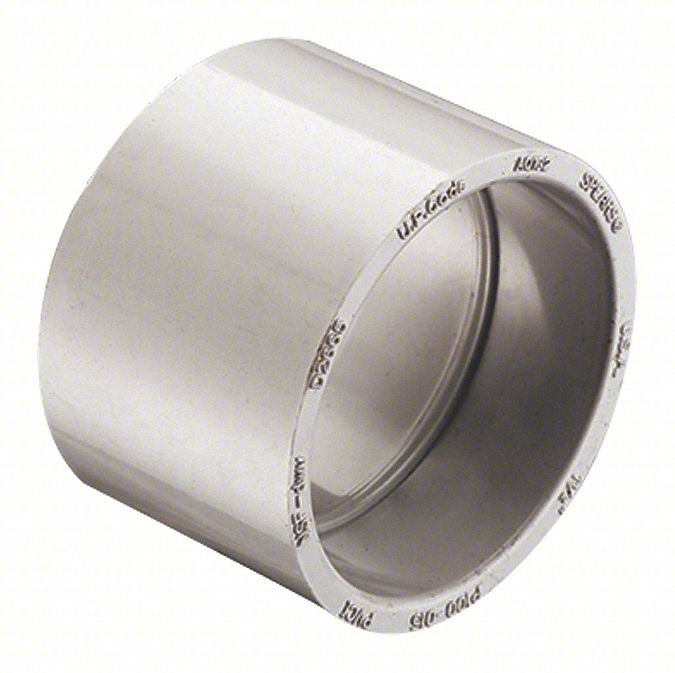 Coupling,Schedule DWV, 6 in,Socket,White
