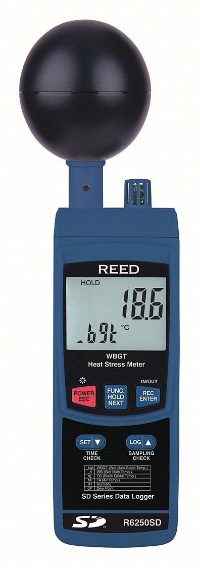 Heat Stress Monitor,LCD,6 AA Battery