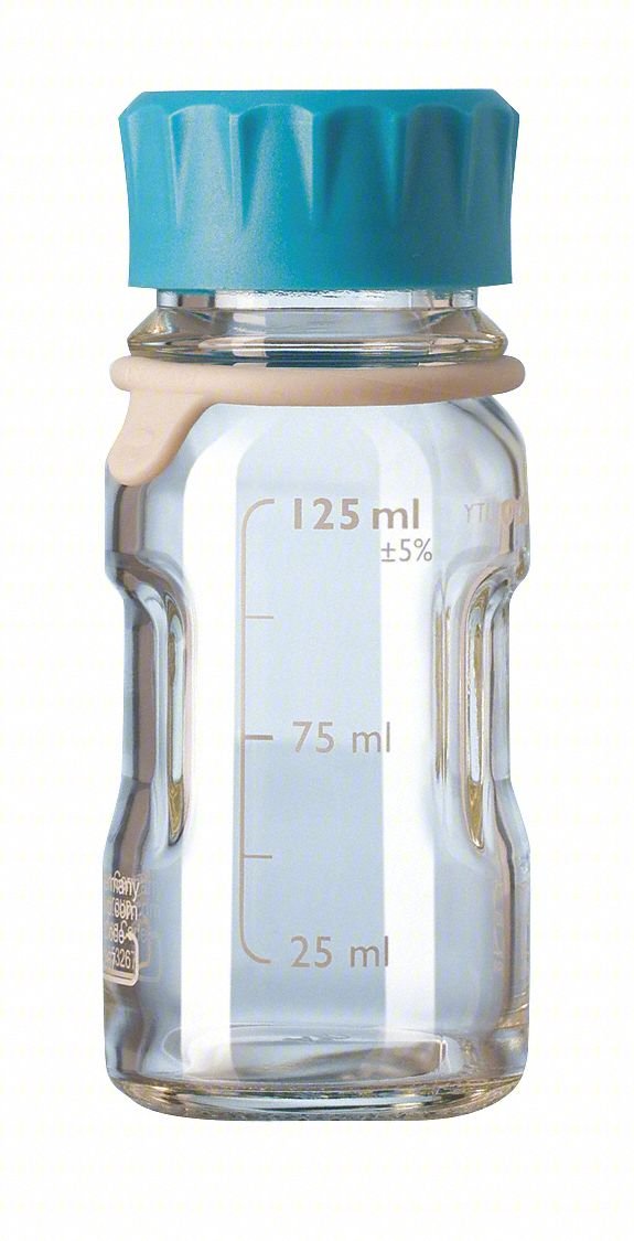 BOTTLE,124 MM H,CLEAR,55 MM DIA,PK4
