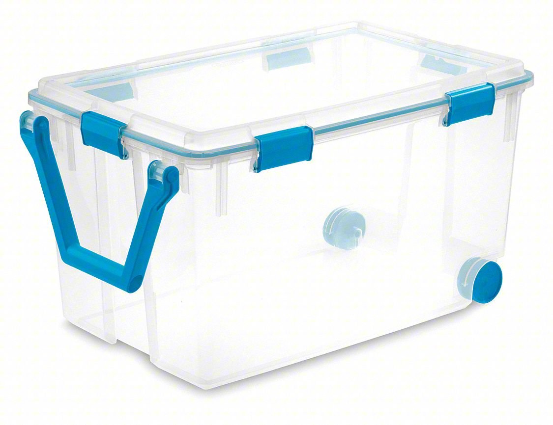 STORAGE TOTE: 30 GAL, 30 1/4 IN X 19 5/8