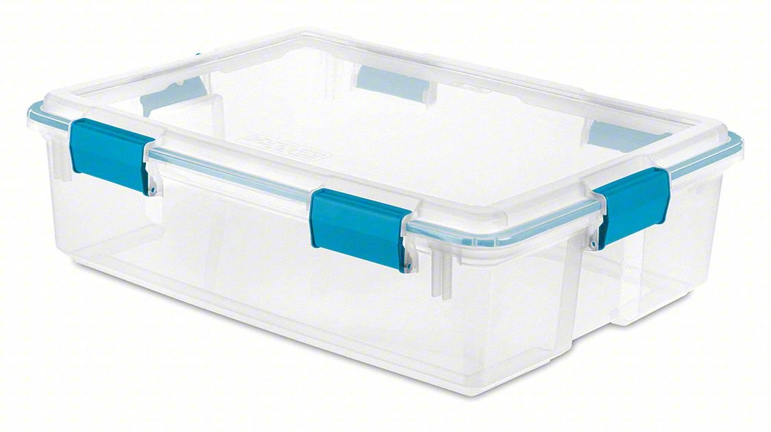 STORAGE TOTE: 9.3 GAL, 24 IN X 18 IN X 7