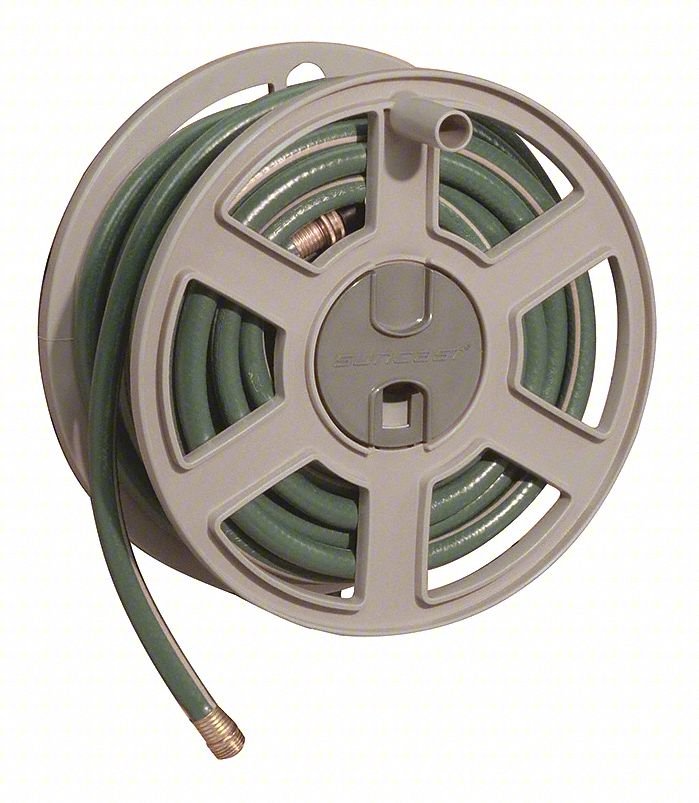 Garden Hose Reel,Wall Mount,15 in,Resin