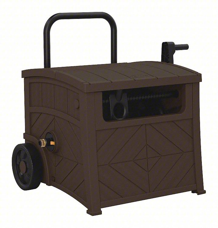Garden Hose Reel,Cabinet,12 in,Resin