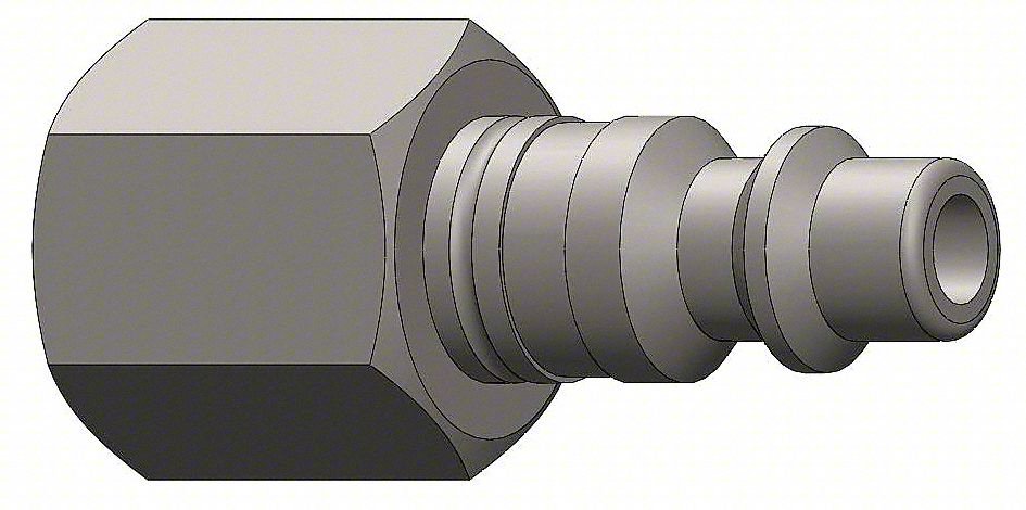 Quick Connect,Plug,3/8" Body,1/4"-18