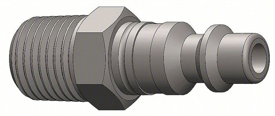 Quick Connect,Plug,3/8" Body,3/8"-18