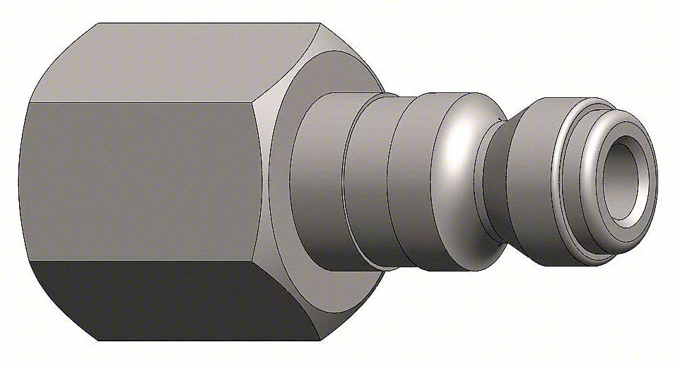 Quick Connect,Plug,1/4" Body,1/4"-18