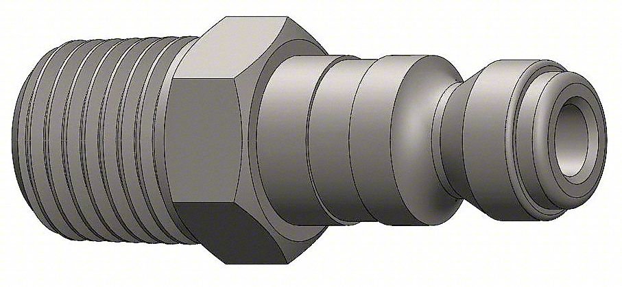 Quick Connect,Plug,1/4" Body,1/4"-18