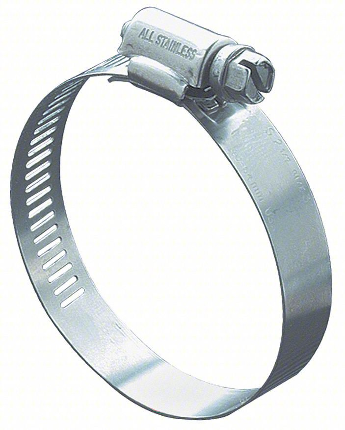 Worm Gear Hose Clamp,1/2"W,1 1/4"ID,PK10