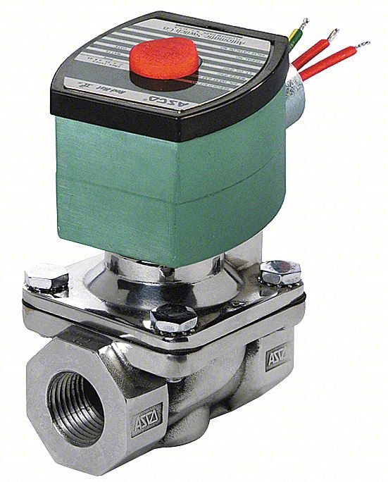 Solenoid Valve,SS,NC,Air,Inert Gas,Water