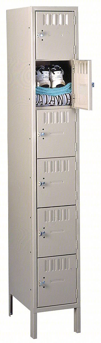 BOX LOCKER: 12 IN X 18 IN X 78 IN, 6 TIE