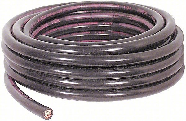 BATTERY CABLE, 1 AWG, BLACK, 25 FT