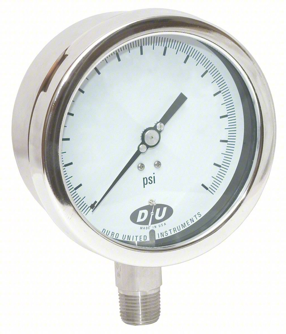 Vacuum Gauge,30 Hg to 0,4-1/2In,1/2In