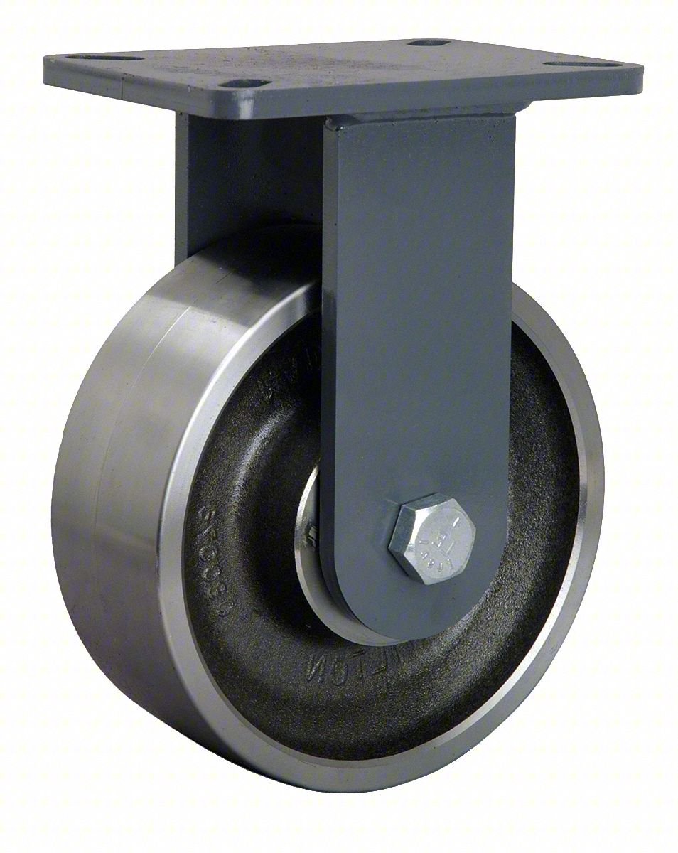 PLATE CASTER,RIGID,STEEL,10 1/2"H