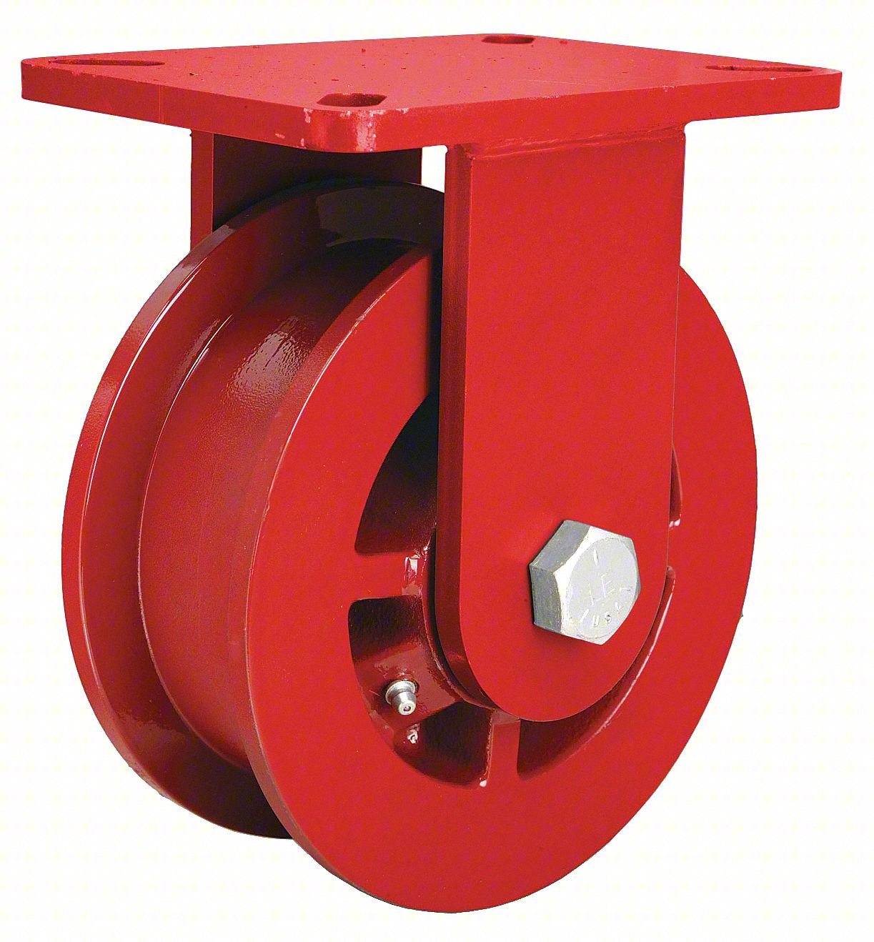 PLATE CASTER: RIGID, IRON, 6 IN WHEEL DI