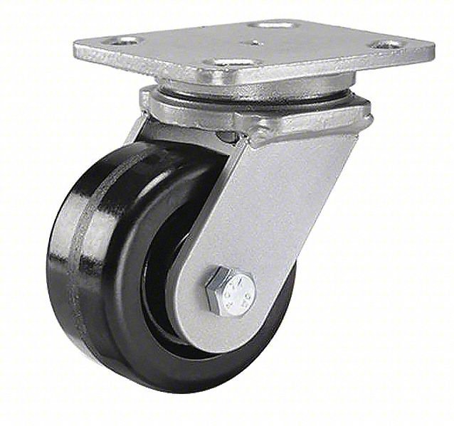 PLATE CASTER,SWIVEL,PHENOLIC,5 5/8"H