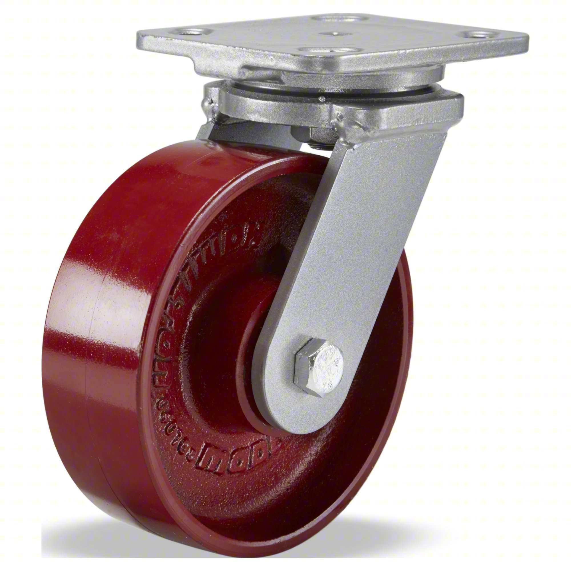 PLATE CASTER,SWIVEL,IRON,7 1/2"H
