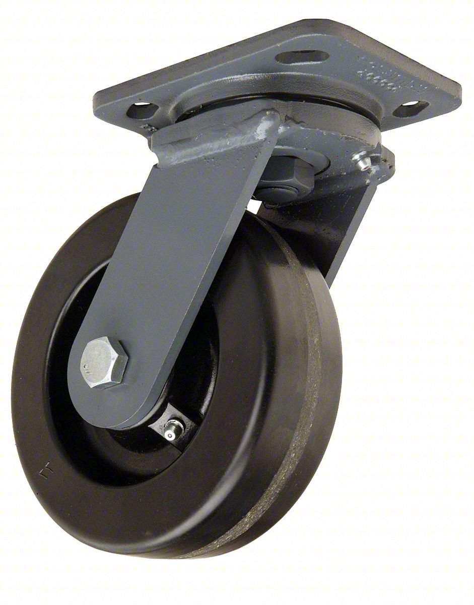 PLATE CASTER,SWIVEL,PHENOLIC,7 1/2"H