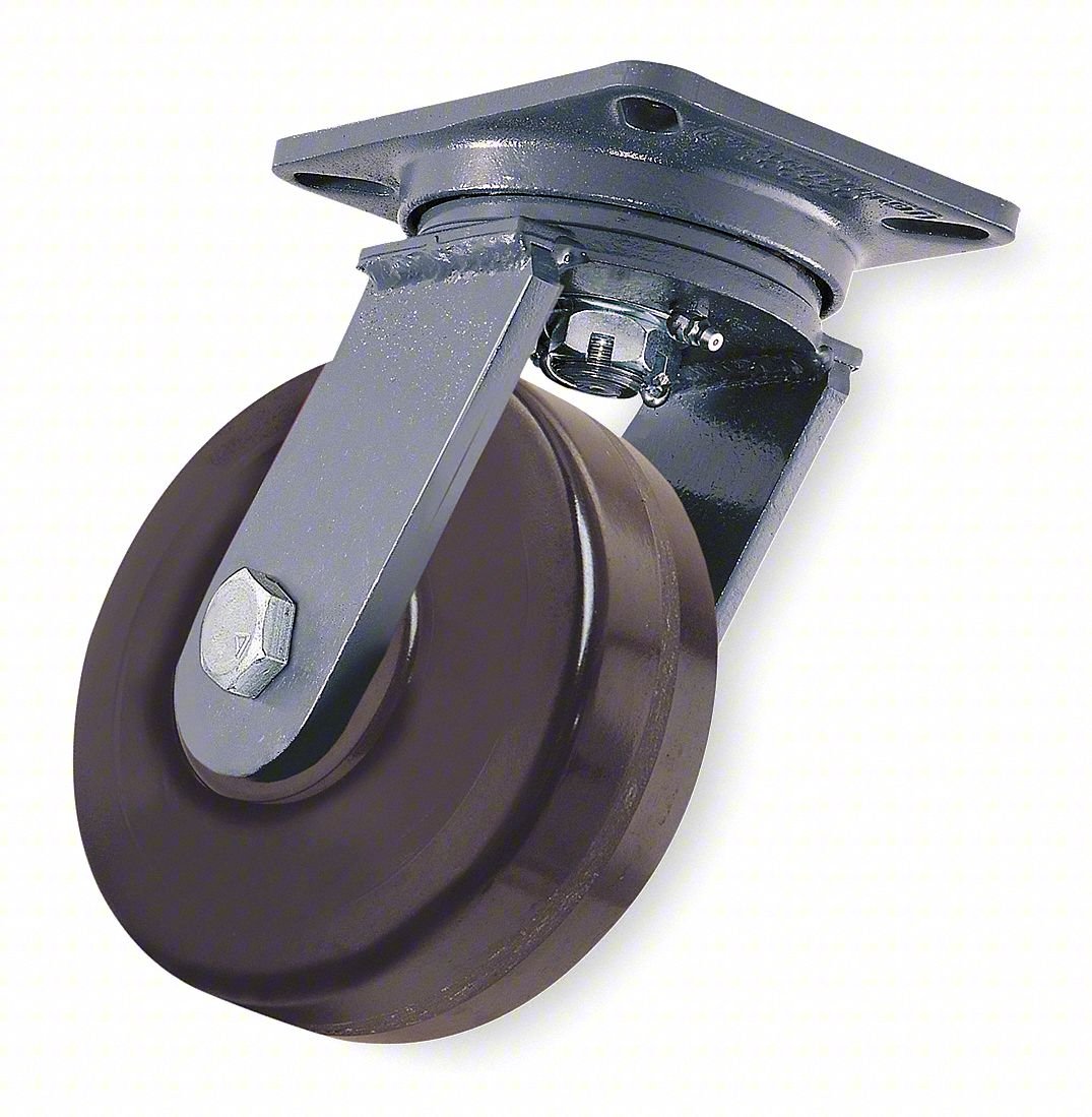 PLATE CASTER,SWIVEL,PHENOLIC,7 1/2"H