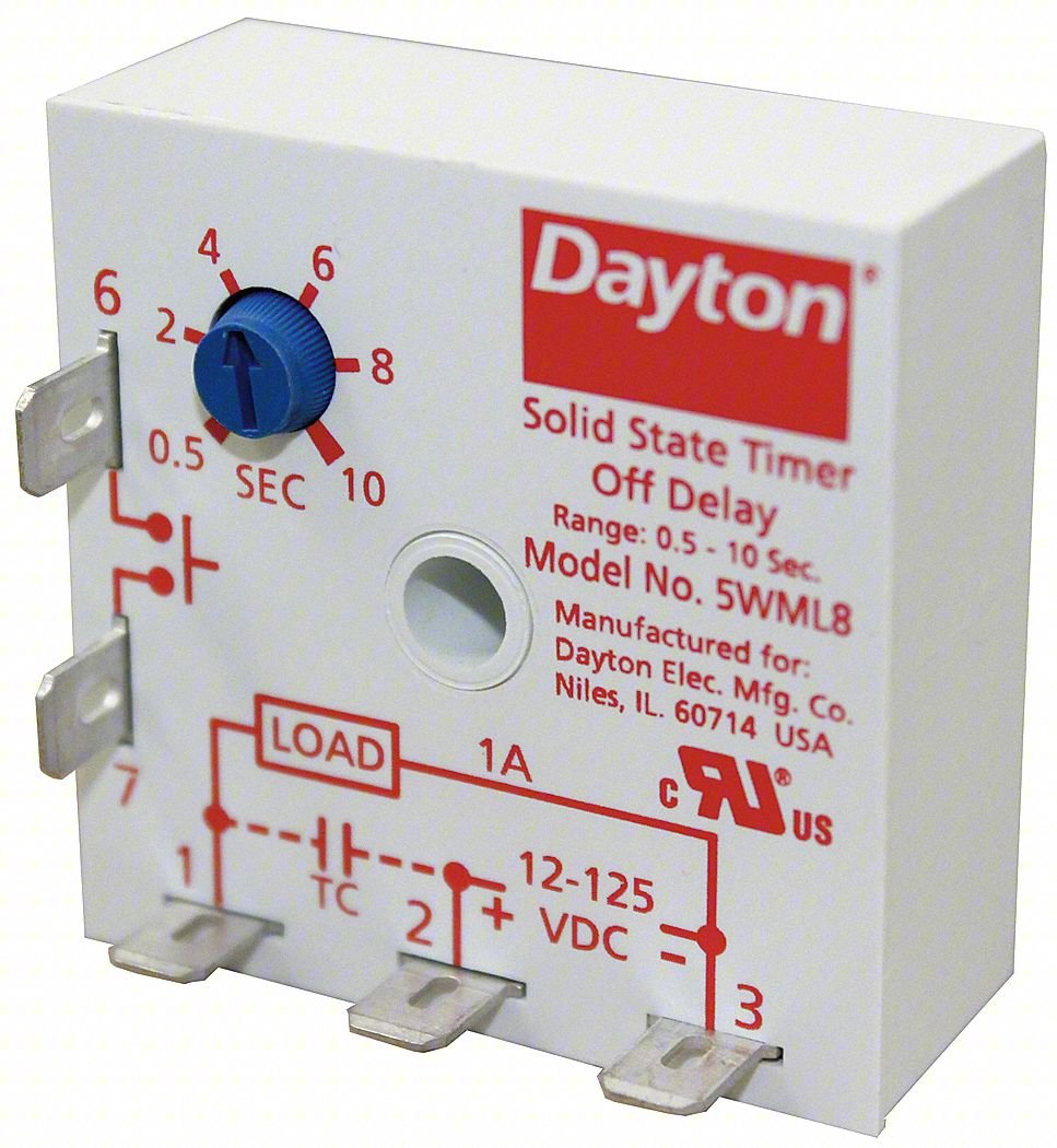 SINFUNENCAPTIMINGRELAY, 125VDC, 5PINS