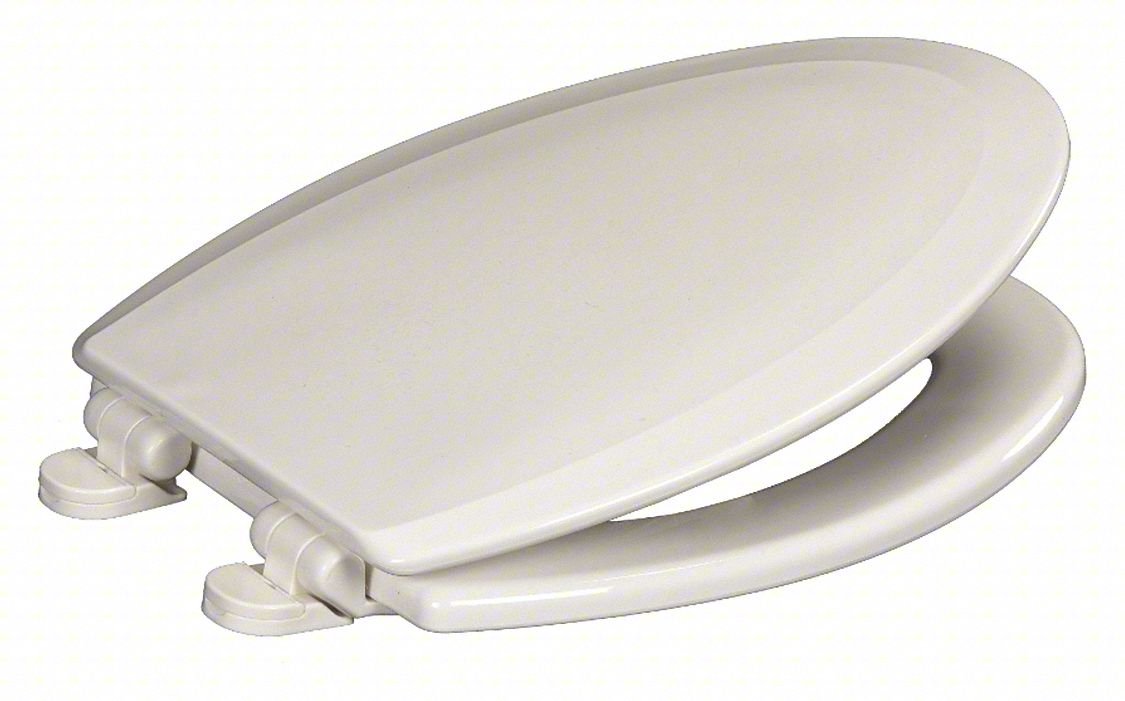 TOILET SEAT, WHT, 14.5 IN W, 2 IN H