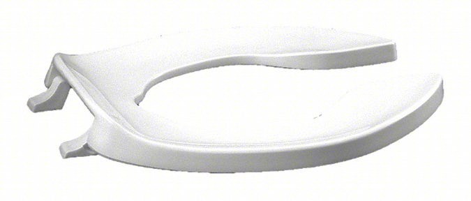 TOILET SEAT, WHT, 15 IN W, 2.6875 IN H
