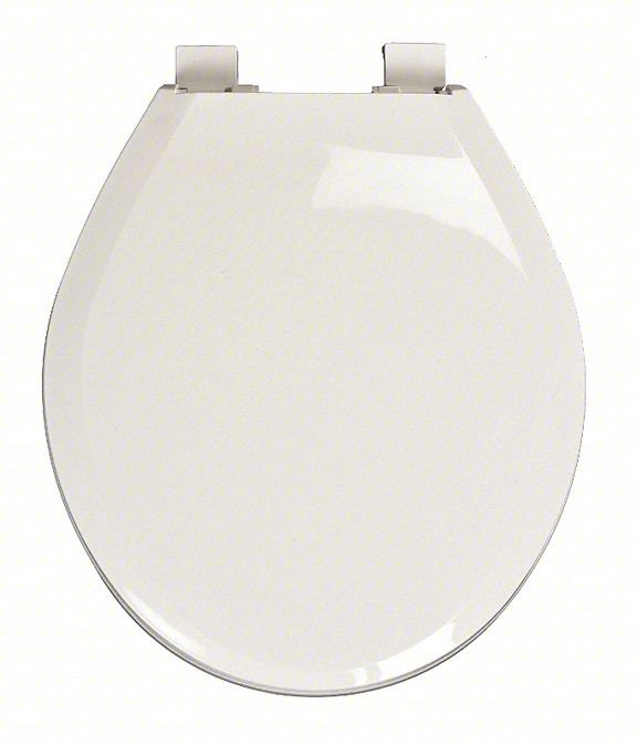 TOILET SEAT, WHT, 14.375 IN W, 2 IN H