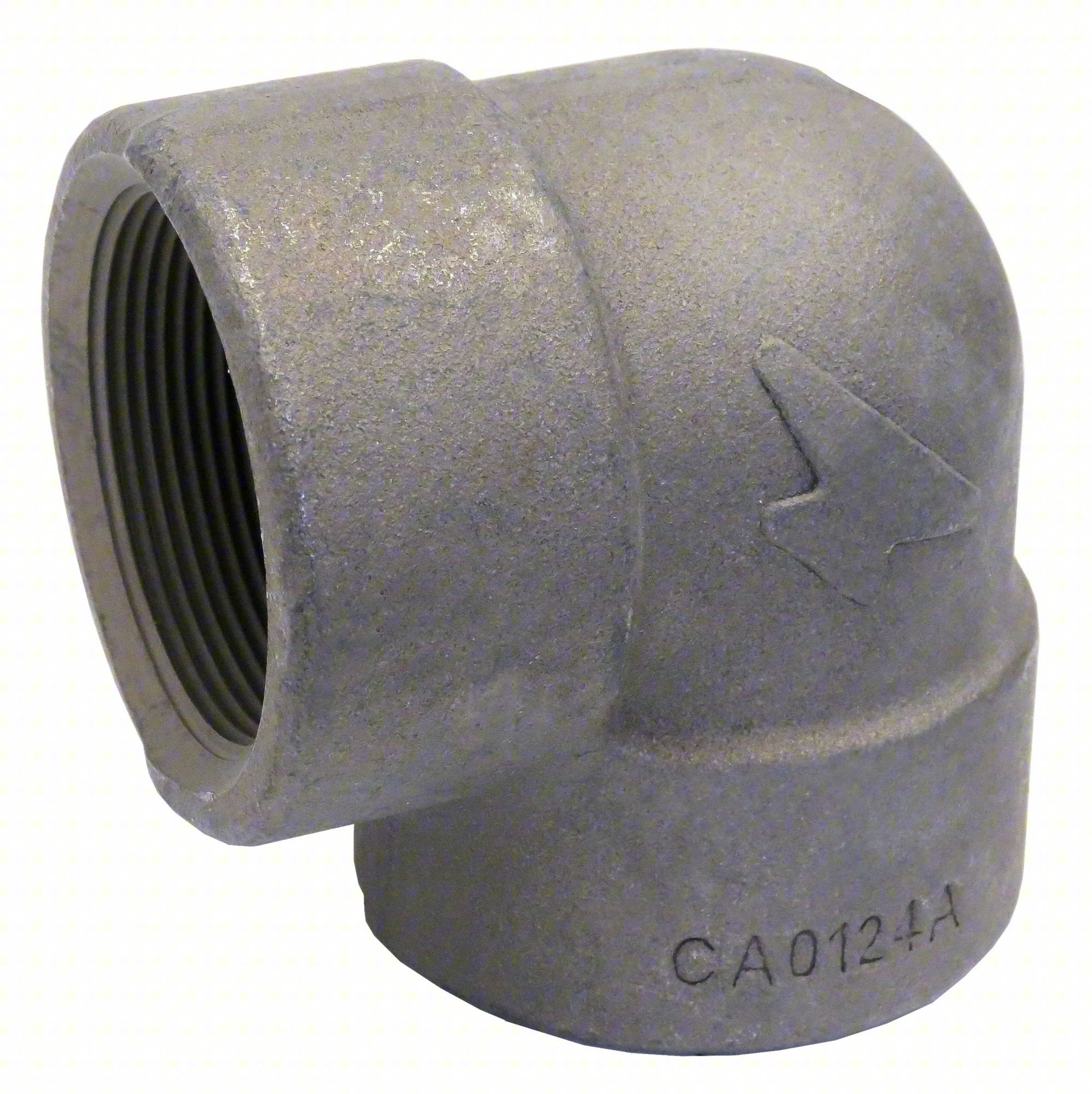 90 Elbow, Forged Steel, 1 1/4 in, NPT