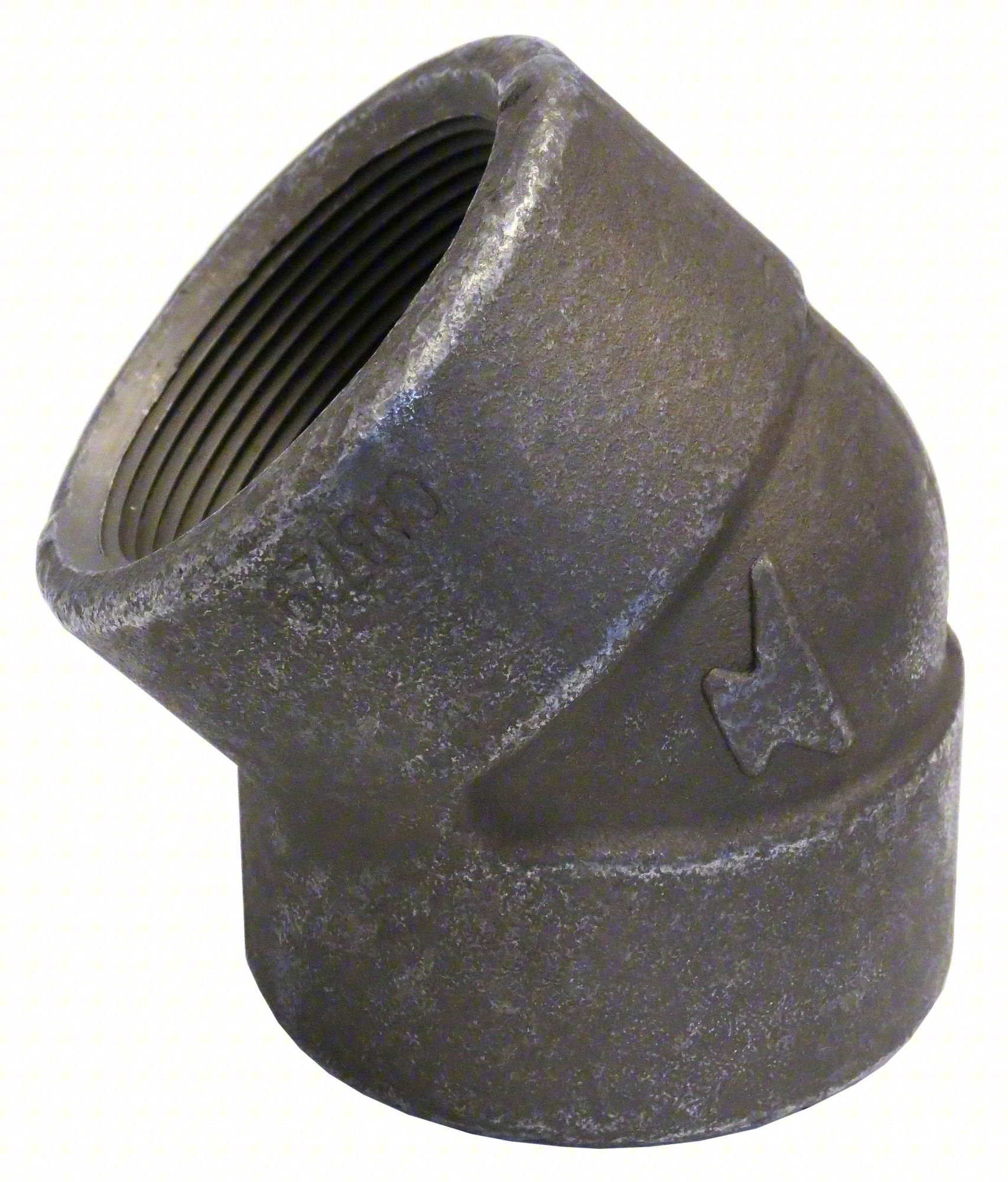 45 Elbow, Forged Steel, 1 1/2 in, NPT