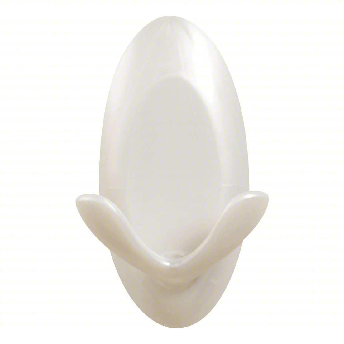 HOOK, WHITE, PLASTIC, 1 1/4 IN D