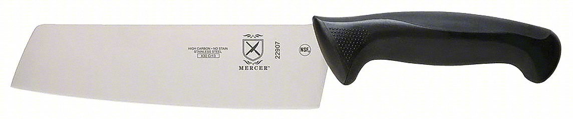 USUBA KNIFE,7 IN BLADE,BLACK HANDLE