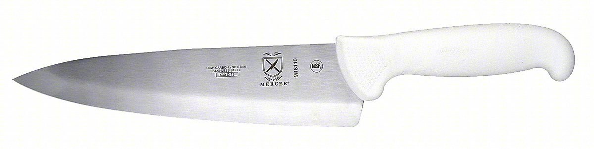 CHEF/UTILITY KNIFE,8" BLADE,WHITE HANDLE