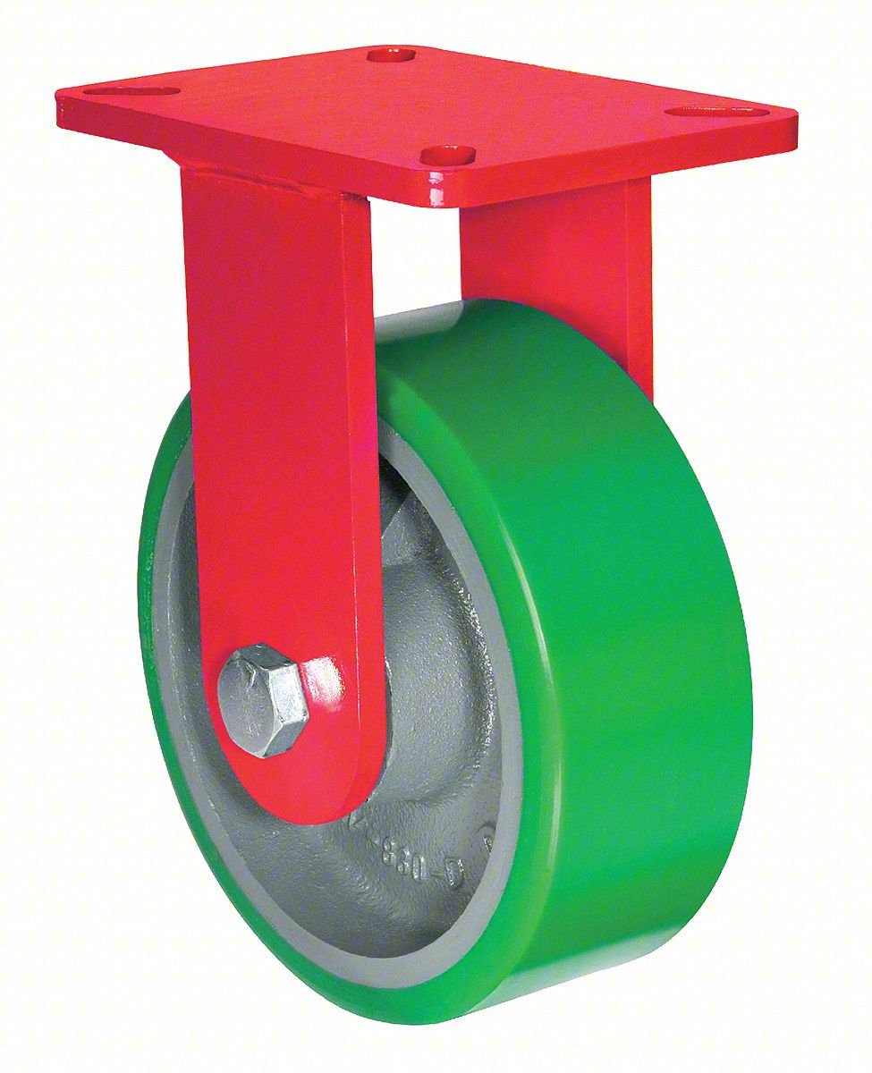 PLATE CASTER,RIGID,POLYURETHANE,7 3/4"H