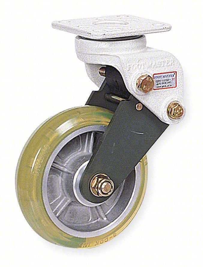 PLATE CASTER,RIGID,POLYURETHANE,9 1/16"H