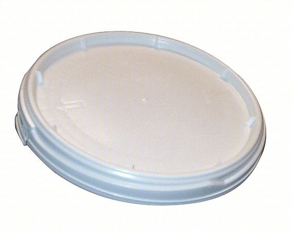 LID, 9.875 IN OD, PLASTIC, WHITE
