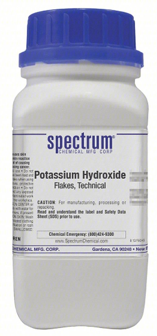 POTASSIUM HYDROXIDE: LAB, 500 G, 1310-58