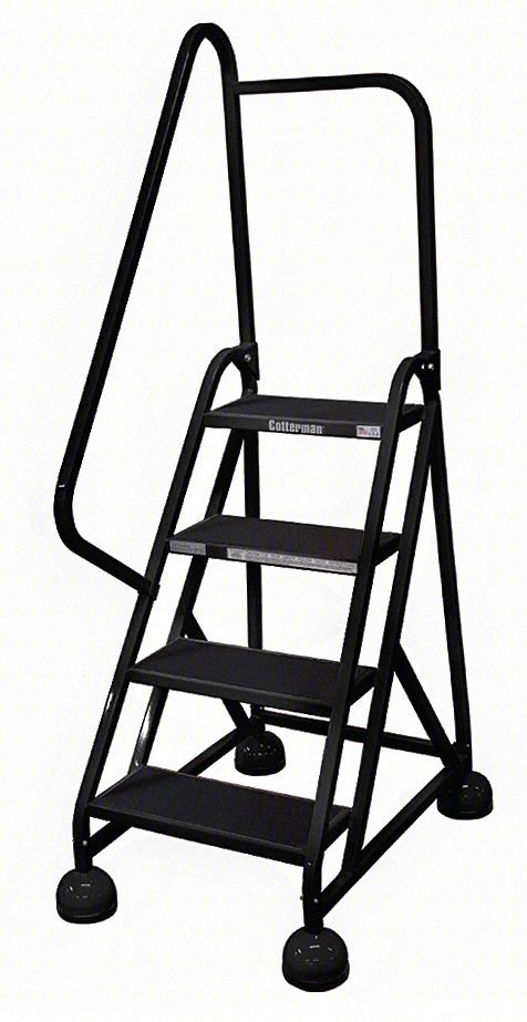 Rolling Ladder,Hndrl,Platfm 36 In H