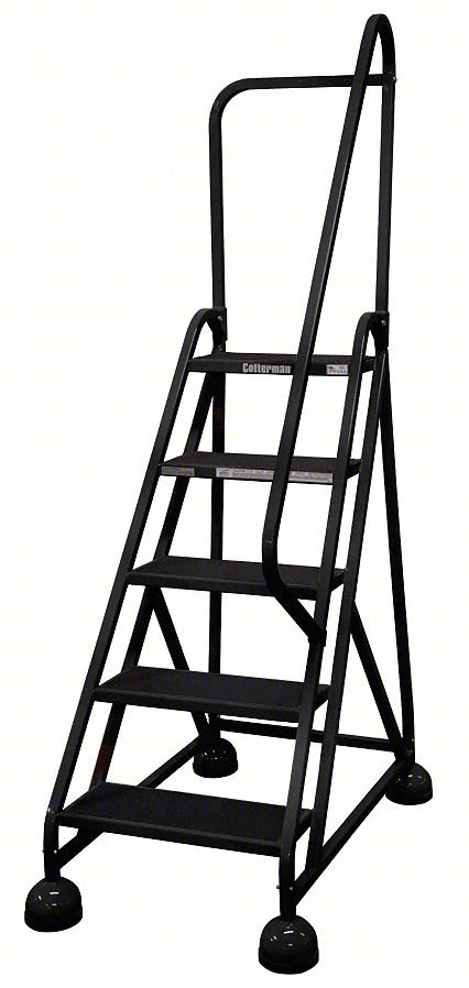 Rolling Ladder,Hndrl,Platfm 45 In H