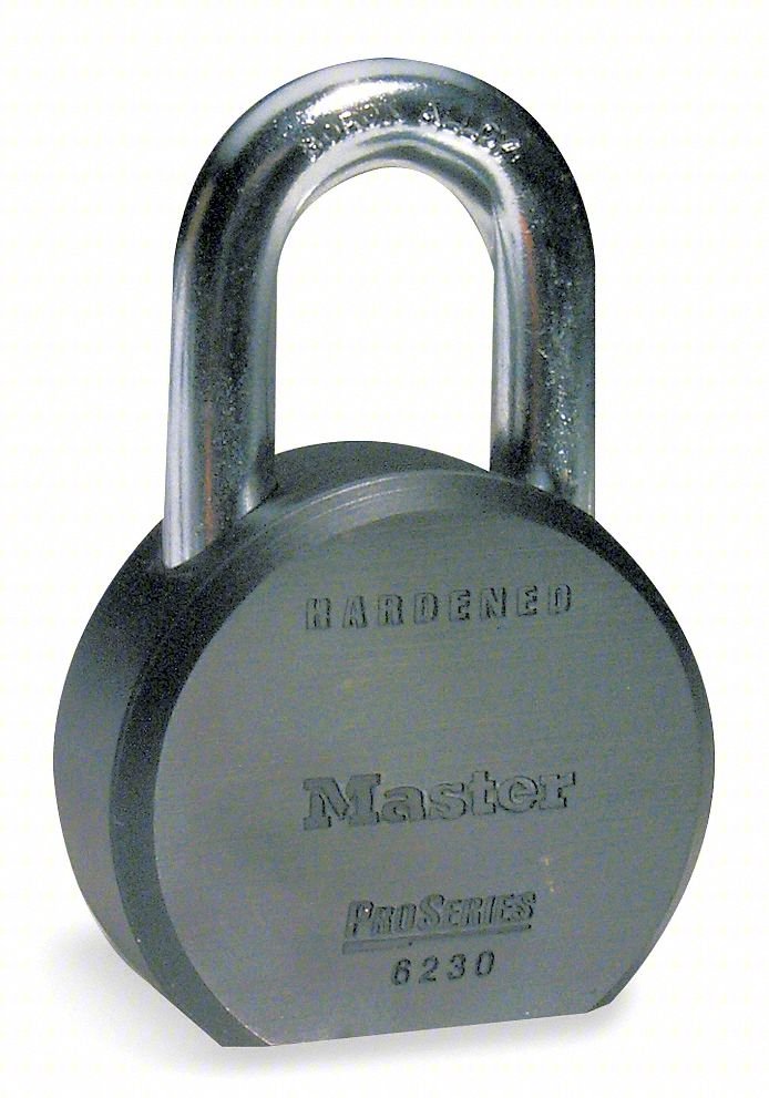 Keyed Padlock, 7/8 in,Round,Silver