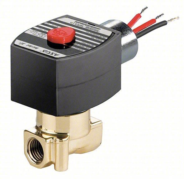 Solenoid Valve,Brass,NC,Air, Inert Gas