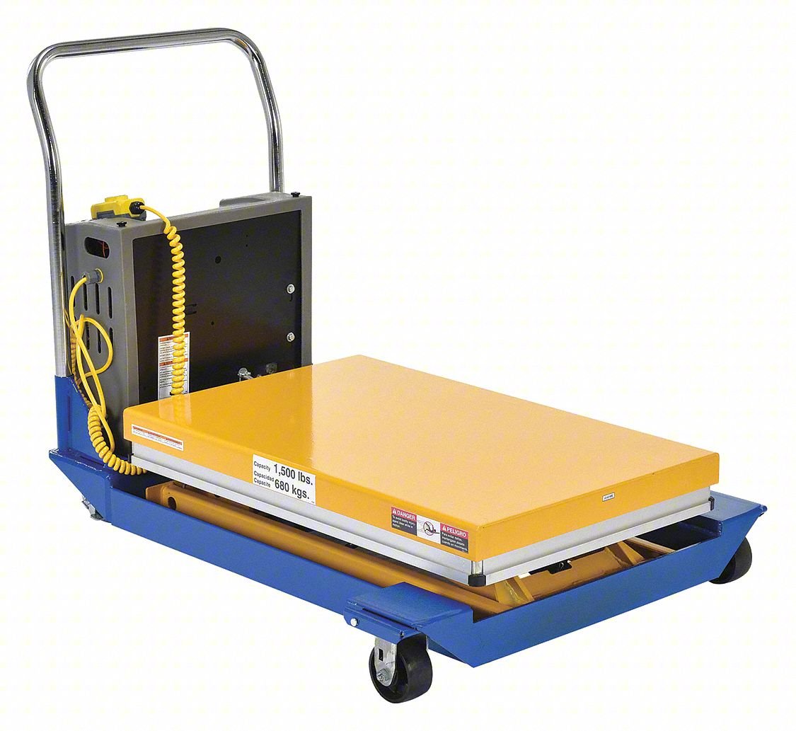 Scissor Lift Cart,1500 lb.,Steel,Fixed