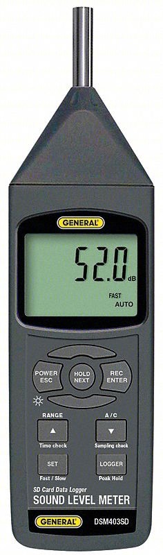 Sound Meter, Class 1 w/SD Card