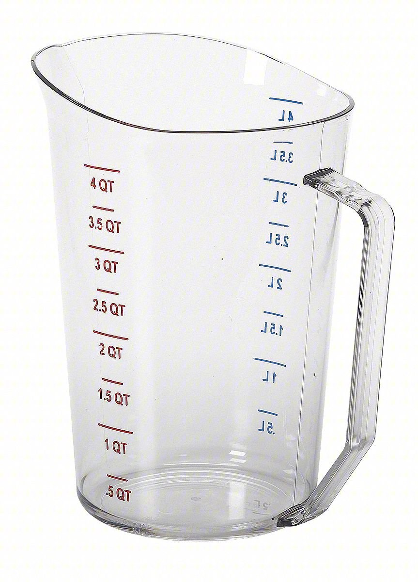 POLYCARBONATE MEASURING CUP: DRY/LIQUID,