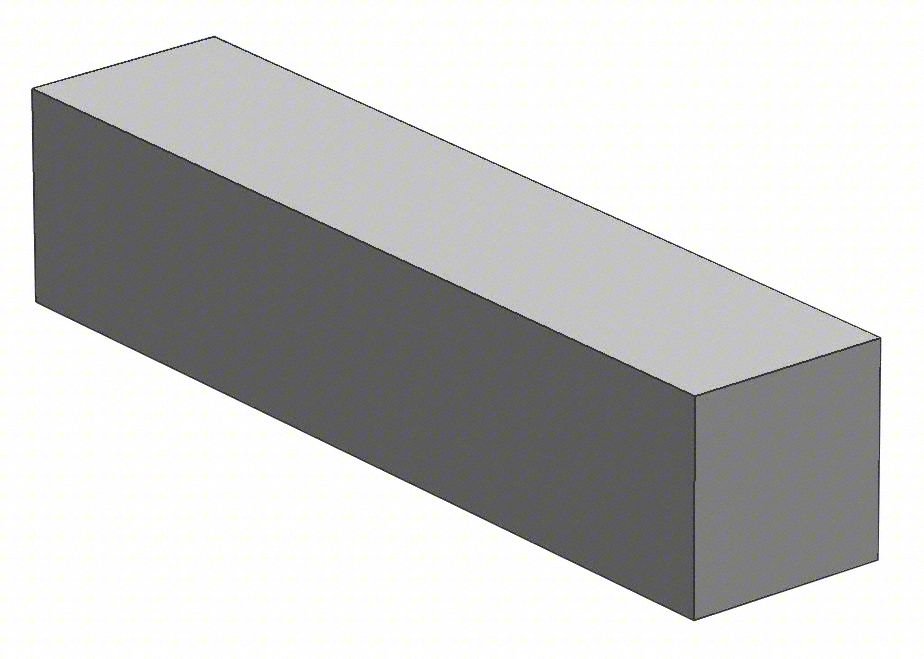 Alloy Steel Square Bar,12 in L,5/8 in W