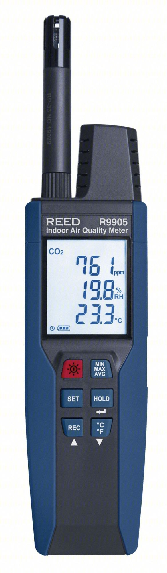 INDOOR AIR METER, -4 F TO 140 F, LCD