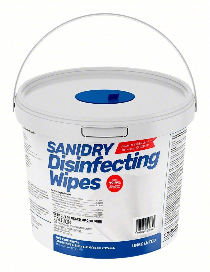 DISINFECTING WIPES,UNSCENTED,WHITE