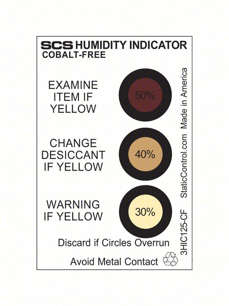 HUMIDITY MEASUREMENT CARD 3-SPOTS,PK125
