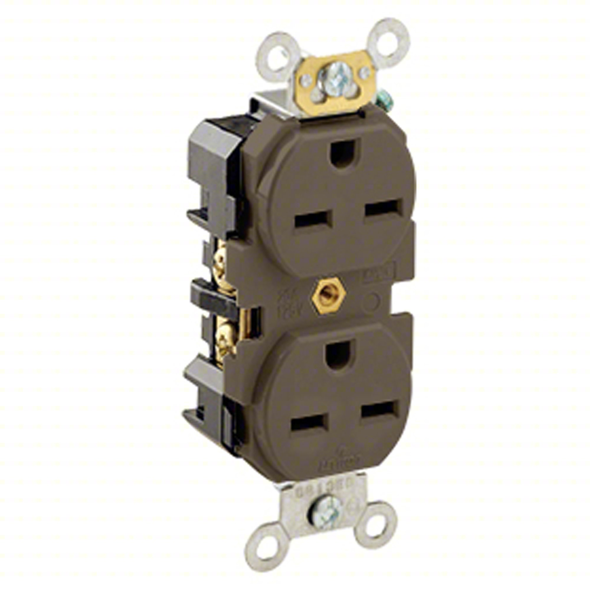 RECEPTACLE: DUPLEX, BROWN, 6-15R, 15 A,
